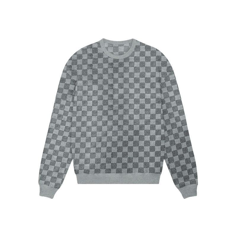 Herren strukturierter Strickpullover mit Rundhalsausschnitt und elastischem Bund Aliams