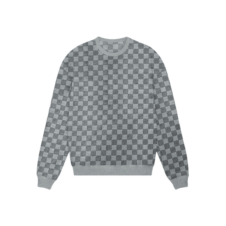 Herren strukturierter Strickpullover mit Rundhalsausschnitt und elastischem Bund Aliams