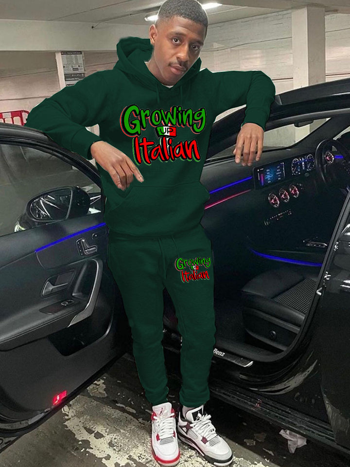 Herren Sweatshirt und Jogginghose Set mit auffälligem Schriftzug Aliams