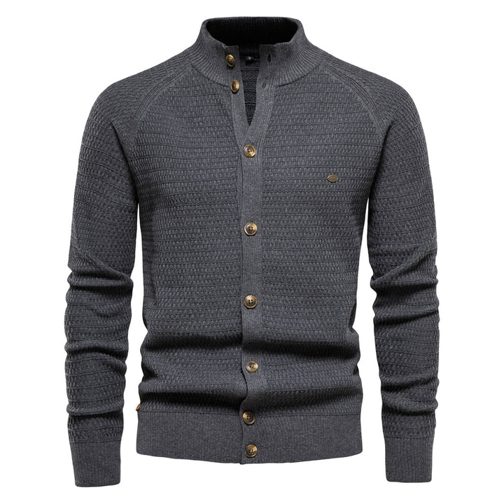 Herren Strickjacke mit modernem Zipper und stilvollen Knopfdetails Aliams
