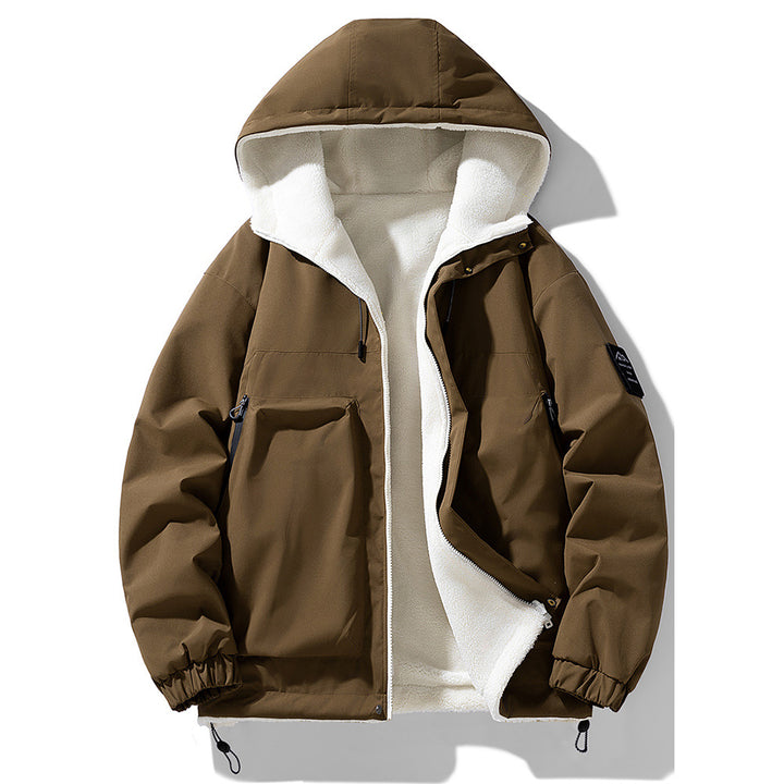 Herren Übergangsjacke mit kuscheligem Fleece-Innenfutter und wasserabweisendem Material Aliams
