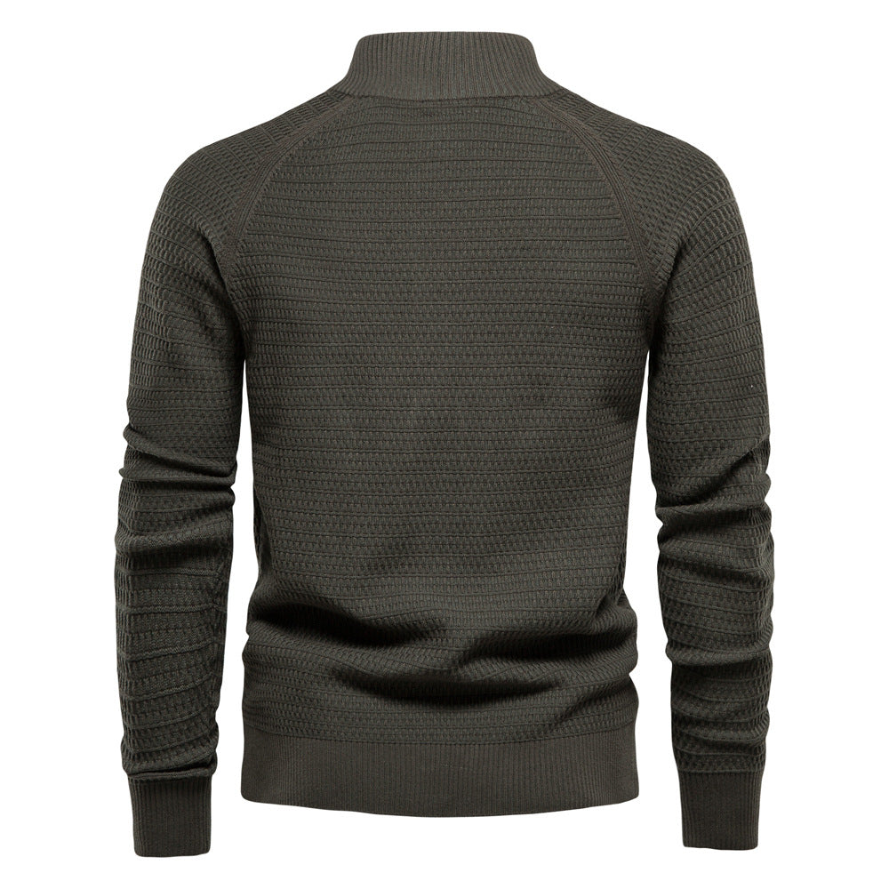 Herren Strickjacke mit modernem Zipper und stilvollen Knopfdetails Aliams