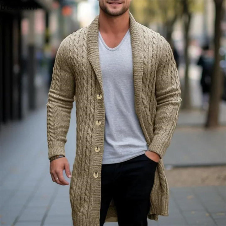 Herren Strickjacke mit offenem Design und Knopfdetails Aliams