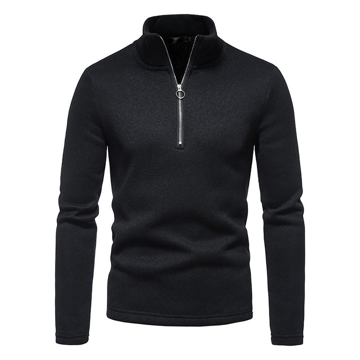 Herren Sportlicher Pullover mit modernem Stehkragen und praktischen Reißverschlussdetails Aliams