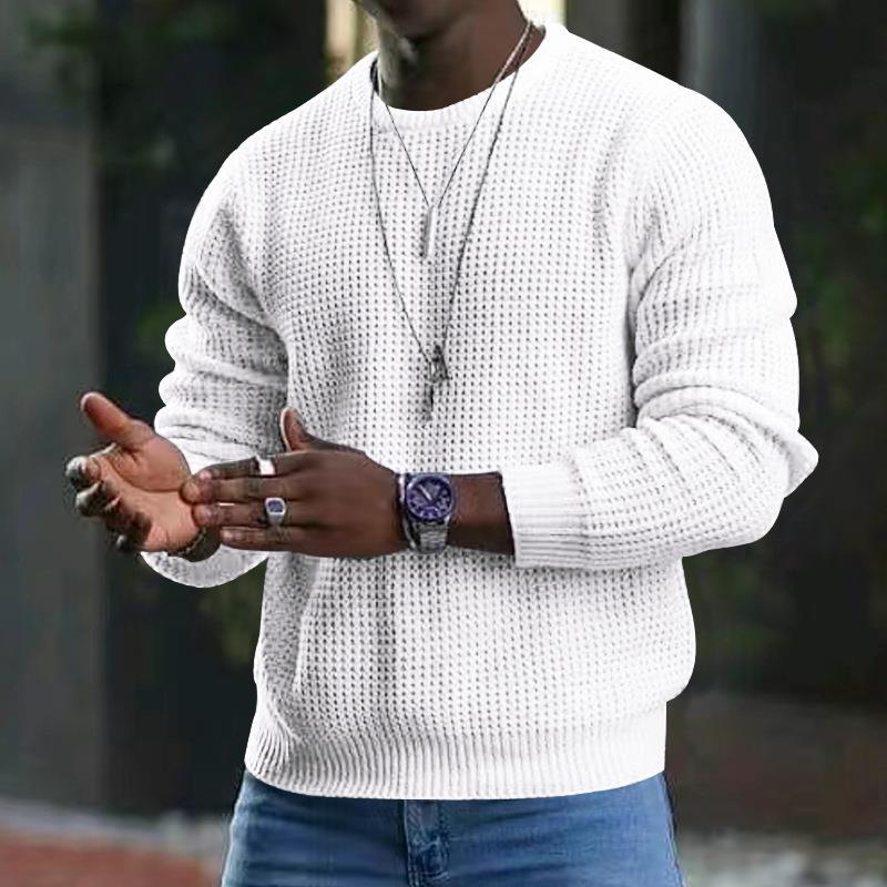 Herren strukturierter Strickpullover aus weichem Material Aliams