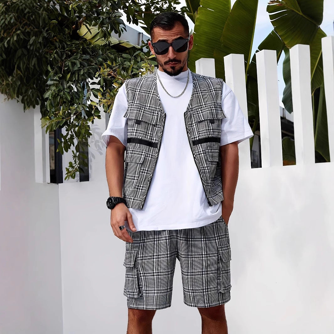 Herren stylischer Utility-Weste mit mehreren Taschen Aliams