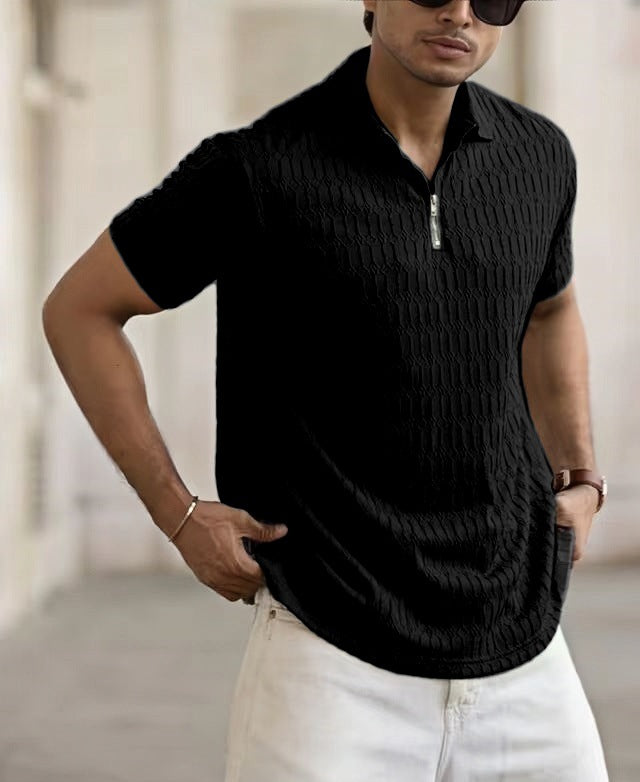 Herren Struktur Polo Shirt Aliams