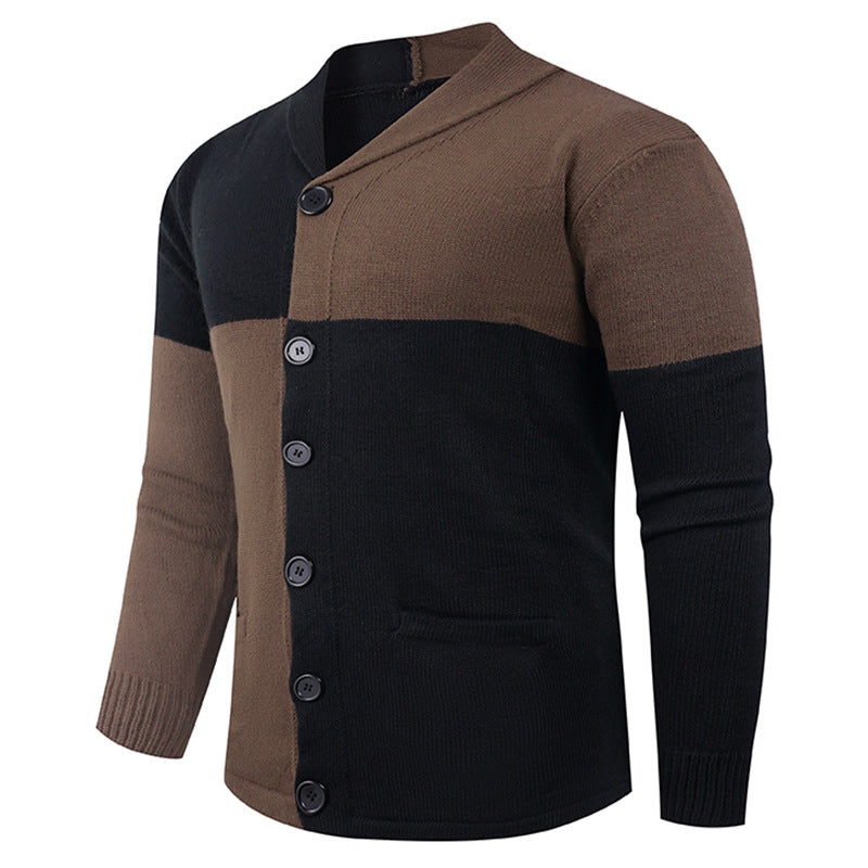 Herren Strickjacke mit modernem Zopfmuster und praktischen Taschen Aliams