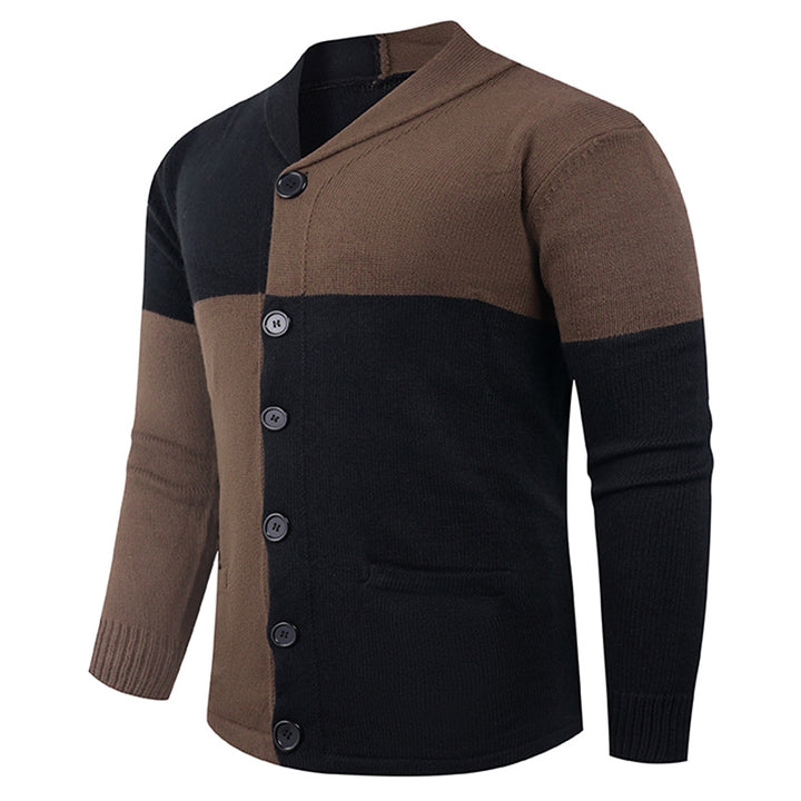 Herren Strickjacke mit modernem Zopfmuster und praktischen Taschen Aliams