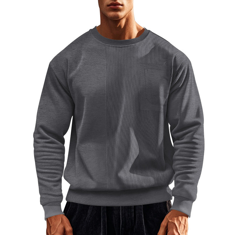 Herren Sportlicher Sweatshirt mit strukturiertem Design und praktischer Tasche Aliams