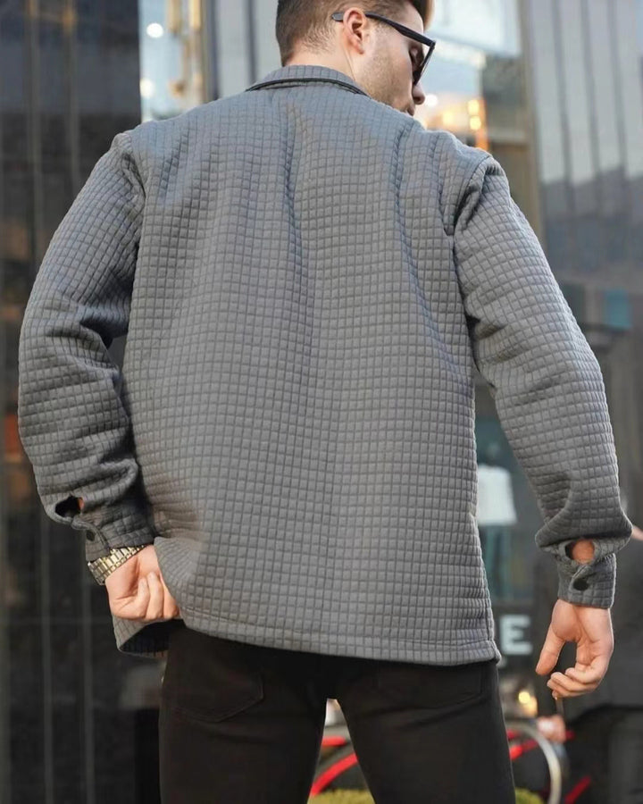 Herren strukturierte Overshirt Jacke Aliams