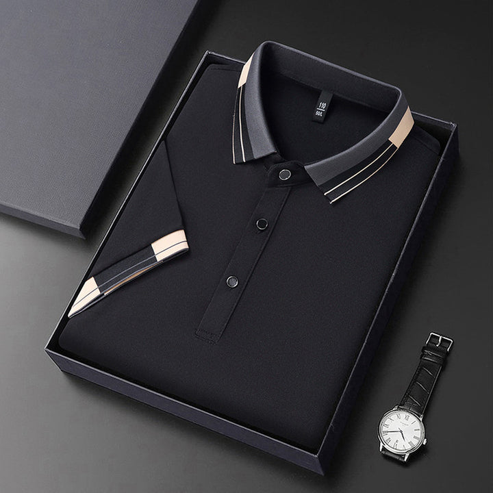 Herren stilvolles Poloshirt mit modernem Kragen und eleganten Akzenten Aliams