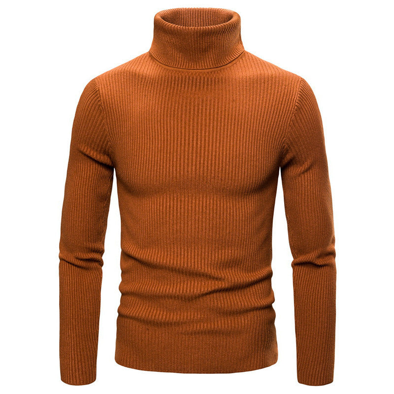 Herren Stehkragen Pullover aus feiner Rippenstrick Aliams