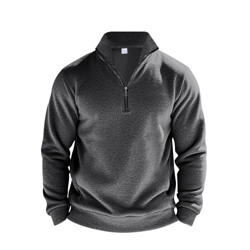Herren strukturierter Pullover mit Reißverschluss Aliams
