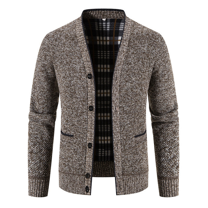 Herren Strickjacke mit zeitloser Karomuster-Aliams