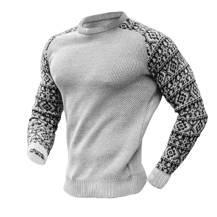 Herren Strickpullover mit grafischem Muster und strukturiertem Design Aliams
