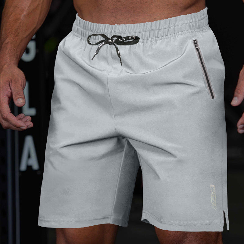 Herren Sportshorts mit seitlichen Reißverschlusstaschen und elastischem Bund Aliams
