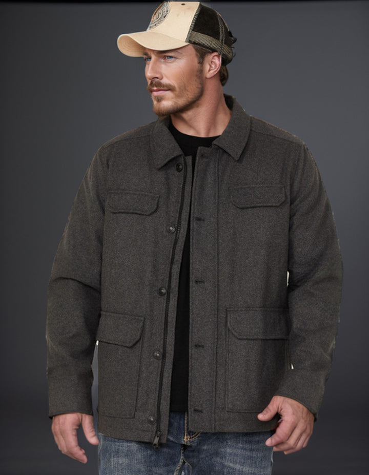 Herren trendige Wolljacke Aliams