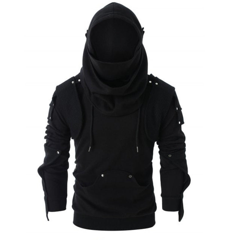 Herren stylischer Hoodie mit innovativem Kragen-Design und praktischen Taschen Aliams