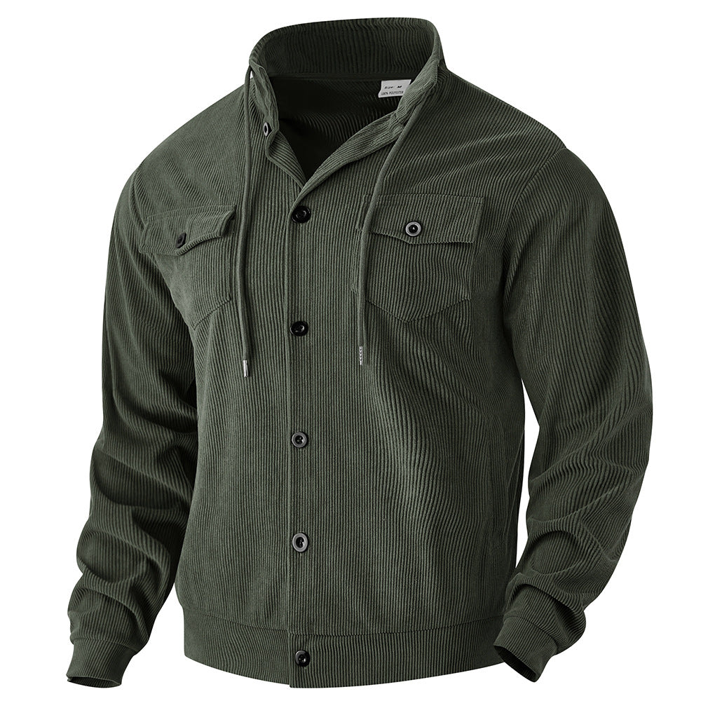 Herren Übergangsjacke mit praktischen Taschen und anpassbarem Kragen Aliams