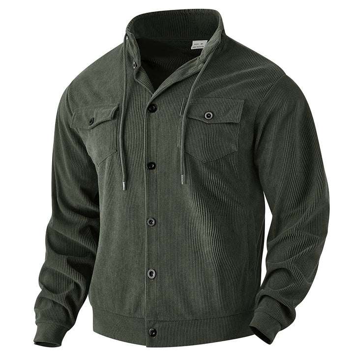 Herren Übergangsjacke mit praktischen Taschen und anpassbarem Kragen Aliams