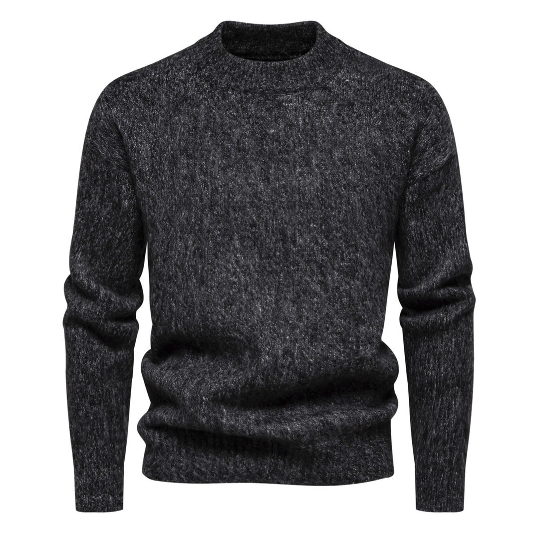 Herren Strickpullover mit hohem Kragen und strukturierter Oberfläche Aliams