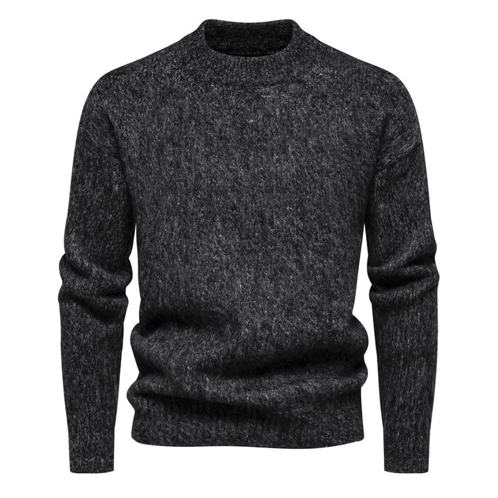 Herren Strickpullover mit hohem Kragen und strukturierter Oberfläche Aliams