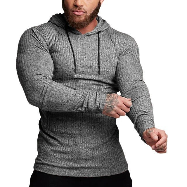 Herren stylischer Kapuzenpullover mit strukturiertem Stoff Aliams