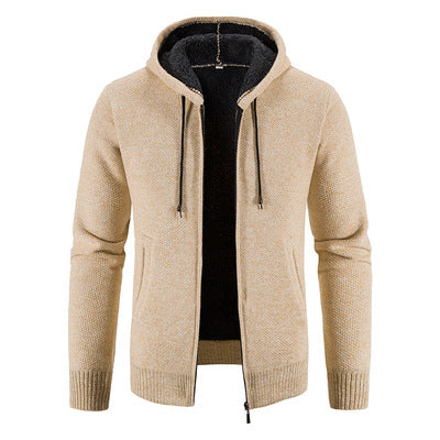 Herren Strickjacke mit moderner Kapuze und strukturiertem Design Aliams