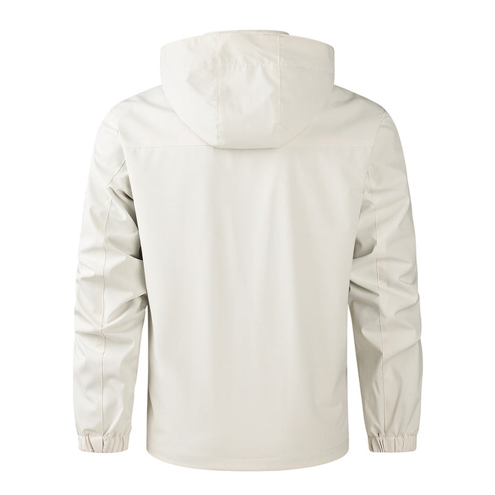 Herren wetterfeste Abenteuerjacke mit Kapuze und multifunktionalen Taschen Aliams
