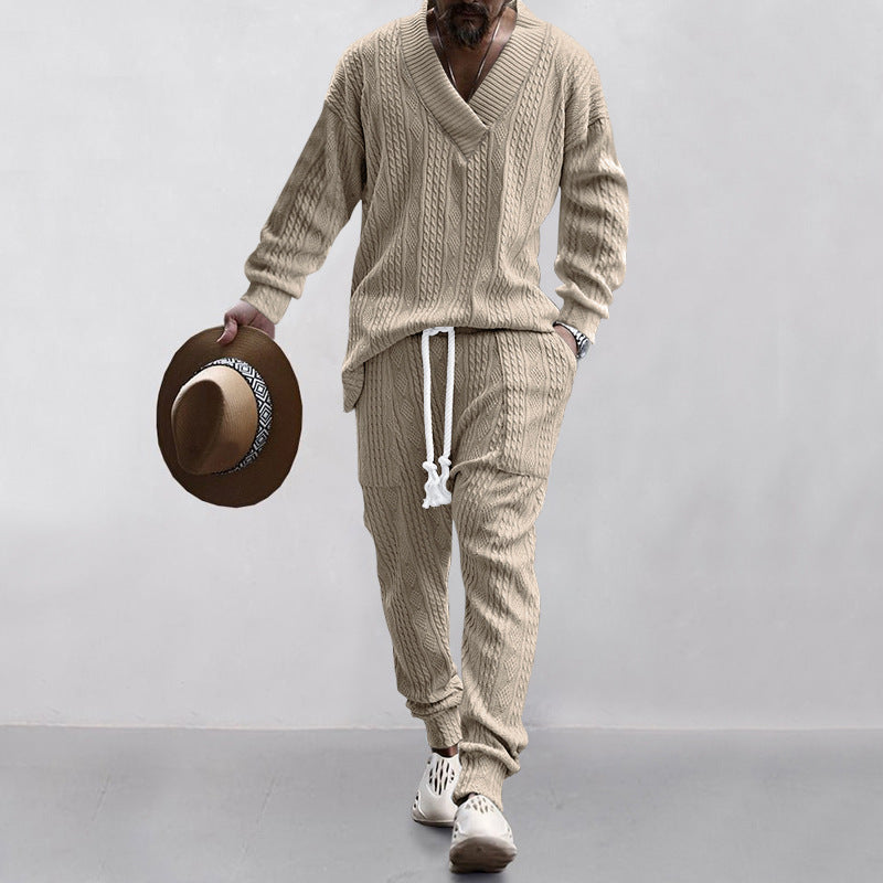 Herren Strickjacke und Hose Set Aliams