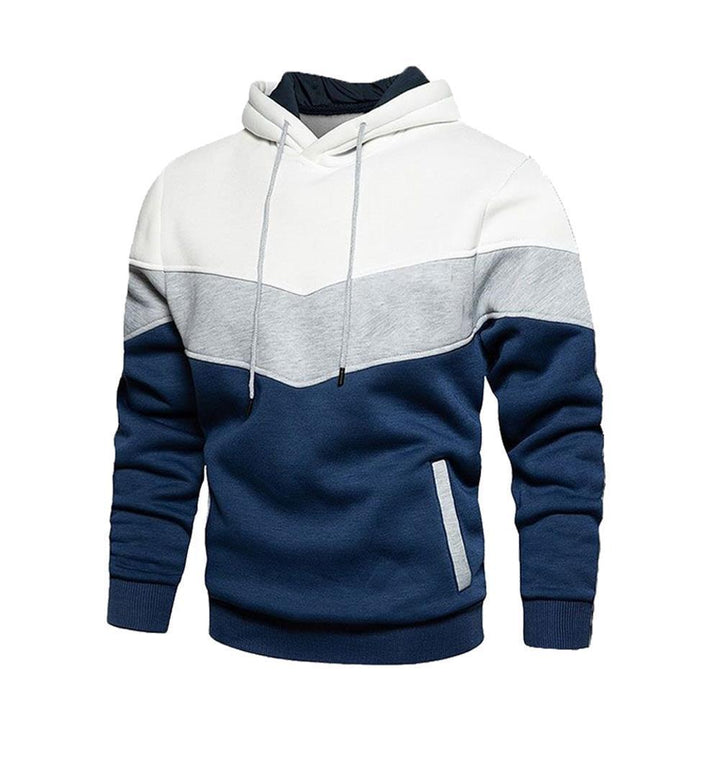 Herren sportlicher Kapuzenpullover mit stylischem Farbmix und praktischen Taschen Aliams