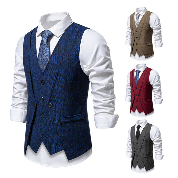 Herren elegante Weste mit feinem Strukturmuster Aliams