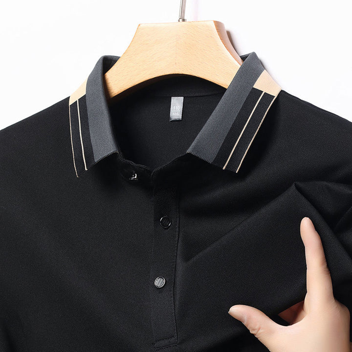 Herren stilvolles Poloshirt mit modernem Kragen und eleganten Akzenten Aliams