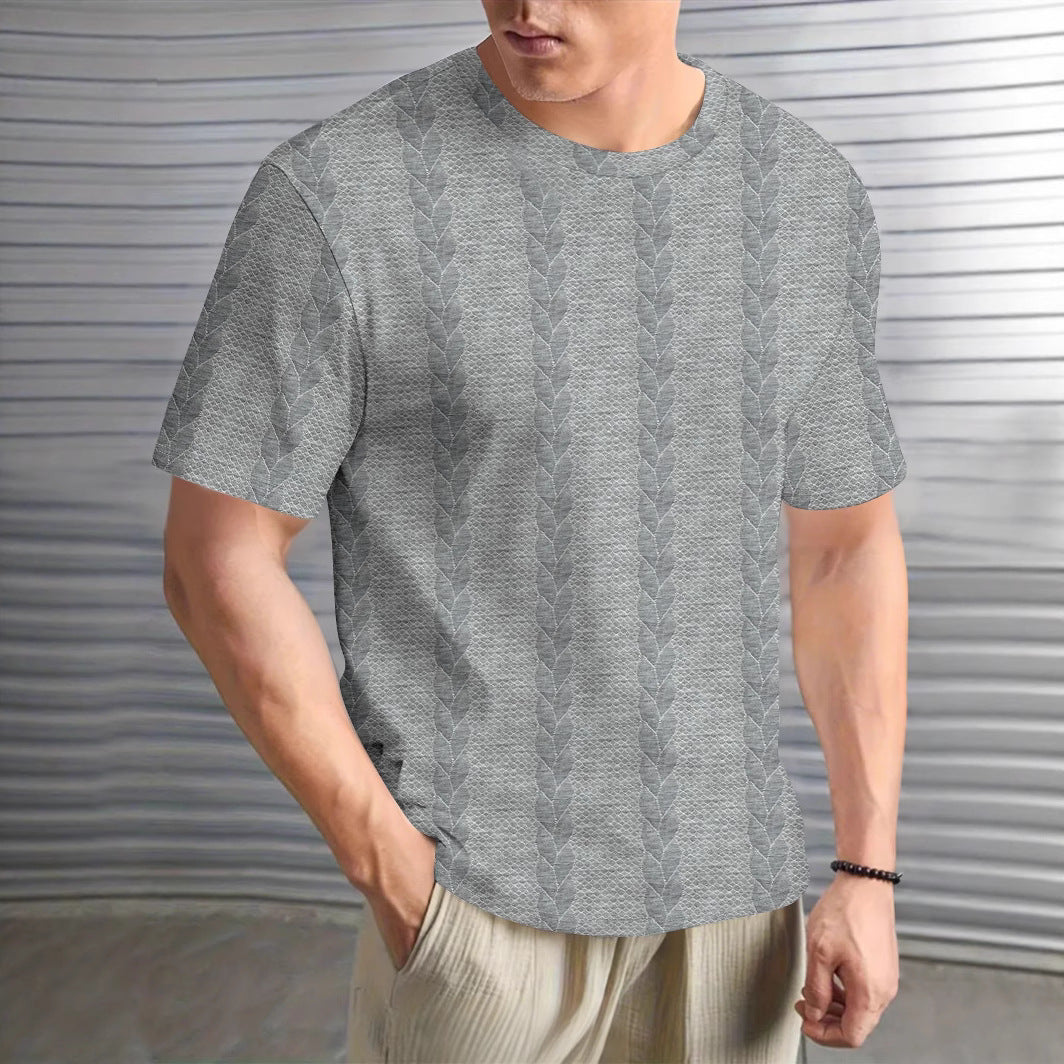 Herren Strukturiertes Kurzarmshirt Aliams