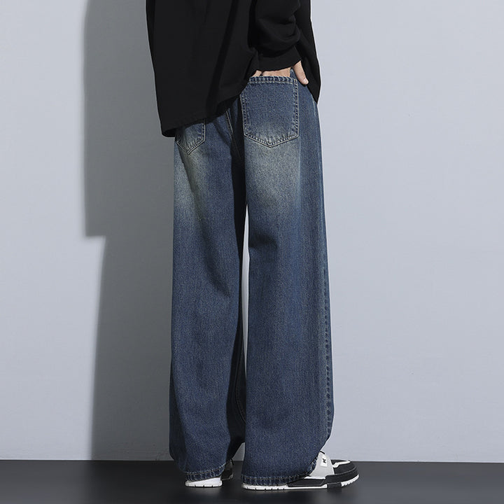 Unisex Weit geschnittene Denim-Jeans Aliams