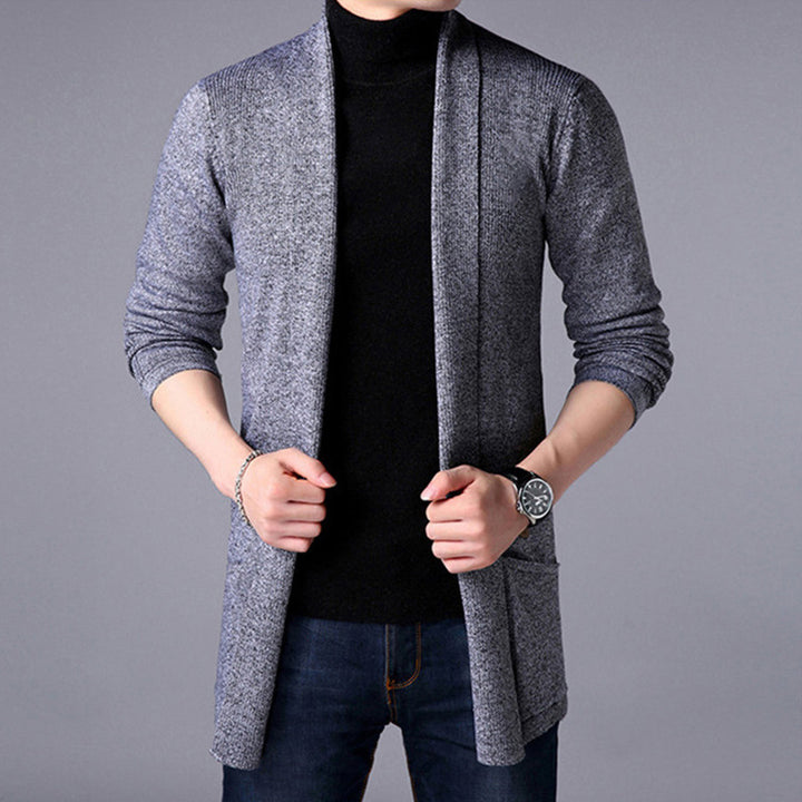 Herren Strickjacke mit offenem Schnitt und praktischem Taschen Aliams