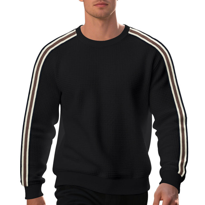 Herren Sportlicher Sweatshirt mit strukturiertem Design und seitlichen Streifen Aliams