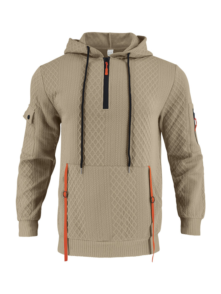 Herren sportlicher Kapuzenpullover mit innovativem Strukturdesign Aliams