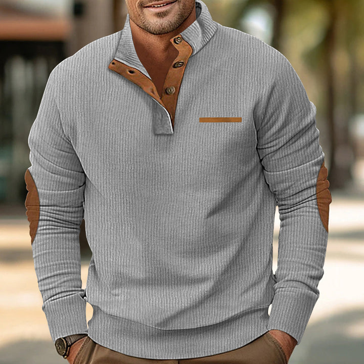 Herren Strickpullover mit kontrastierenden Design-Elementen Aliams