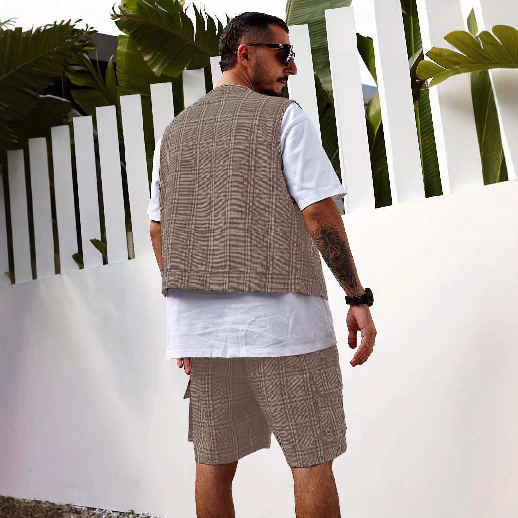 Herren stylischer Utility-Weste mit mehreren Taschen Aliams