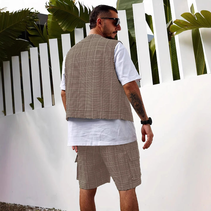 Herren stylischer Utility-Weste mit mehreren Taschen Aliams