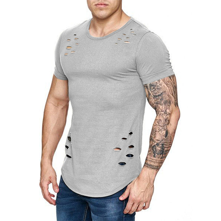 Herren Trendiges T-Shirt mit einzigartigen Cut-Outs Aliams