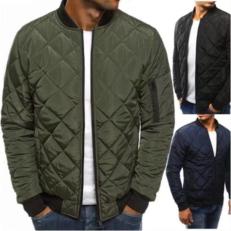 Herren Steppjacke mit elastischen Rippbündchen und praktischen Reißverschlusstaschen Aliams
