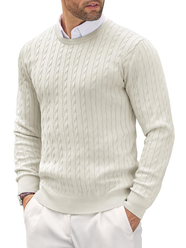 Herren Strickpullover mit Fischgratmuster Aliams