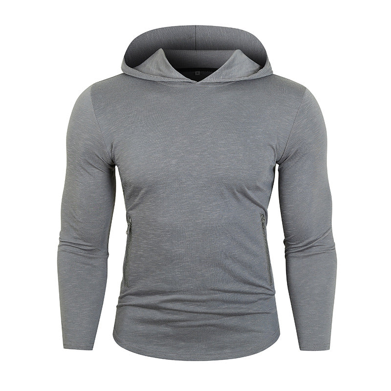 Herren Sportlicher Kapuzenpullover mit funktionalen Reißverschlusstaschen Aliams