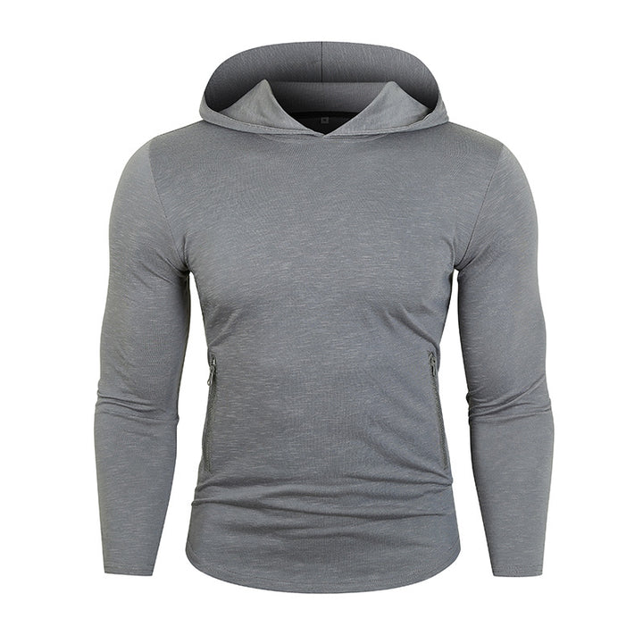 Herren Sportlicher Kapuzenpullover mit funktionalen Reißverschlusstaschen Aliams