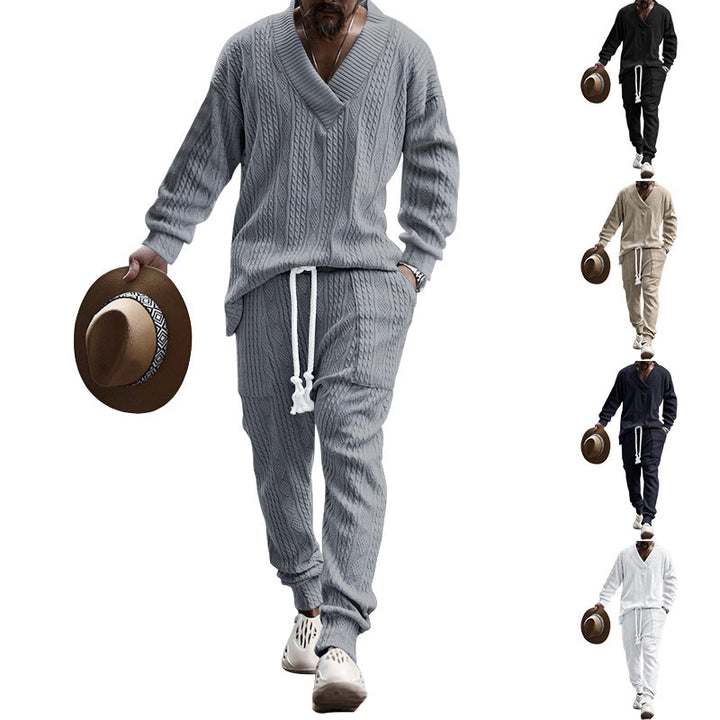 Herren Strickjacke und Hose Set Aliams