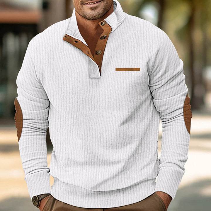 Herren Strickpullover mit kontrastierenden Design-Elementen Aliams