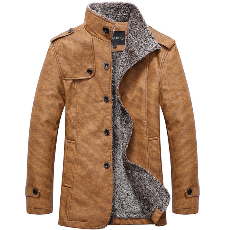 Herren modische Winterjacke mit kuscheligem Innenfutter Aliams